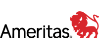 Ameritas logo with red eagle emblem representing dental insurance provider.