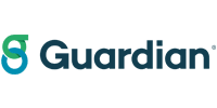 Guardian logo featuring teal and blue stylized "S" symbol with company name text.