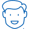 Smiling child's face icon representing pediatric dental care services.